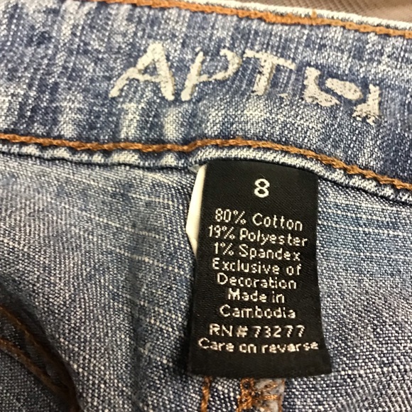 APT 9 women’s 5 pocket jeans sz 8  blue - Picture 3 of 5